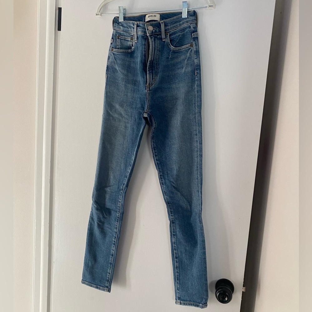 AGOLDE ultra high waist skinny Jean